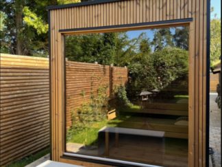Ferdig montert moderne sauna 2.3x2.3m