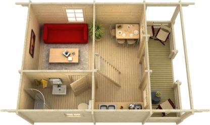 Lillehammer 22 m²+12m²hems + 9 m²terrasse - Bilde 3