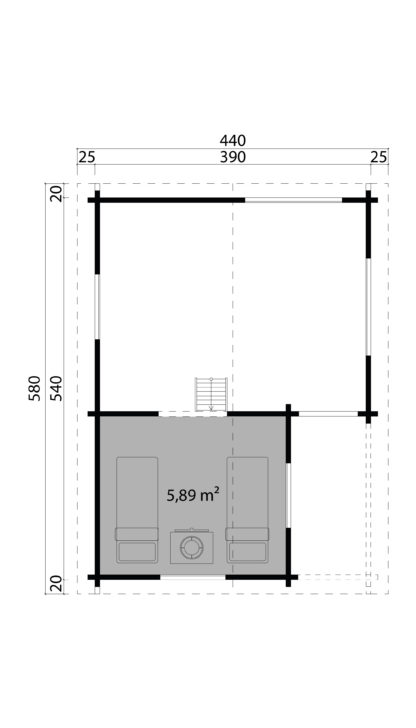 Alma 20 m²+6m² hems + 2 m² terrasse - Bilde 5
